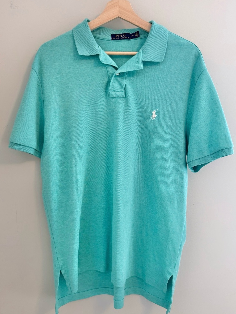 Ralph Lauren Teal Polo Shirt with White Logo